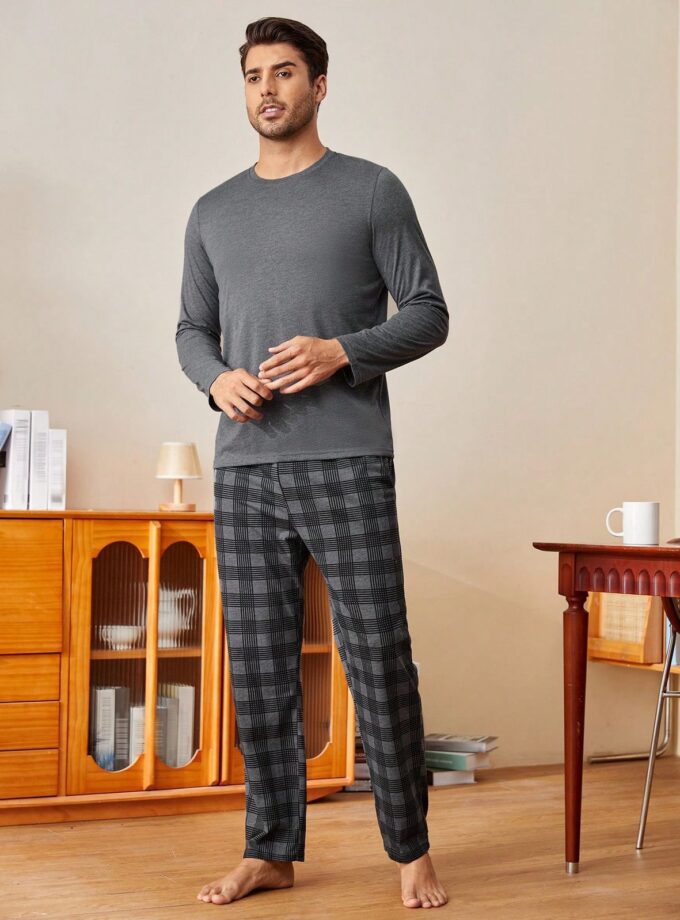 Blue Check 100% Cotton Trousers BCT-0097